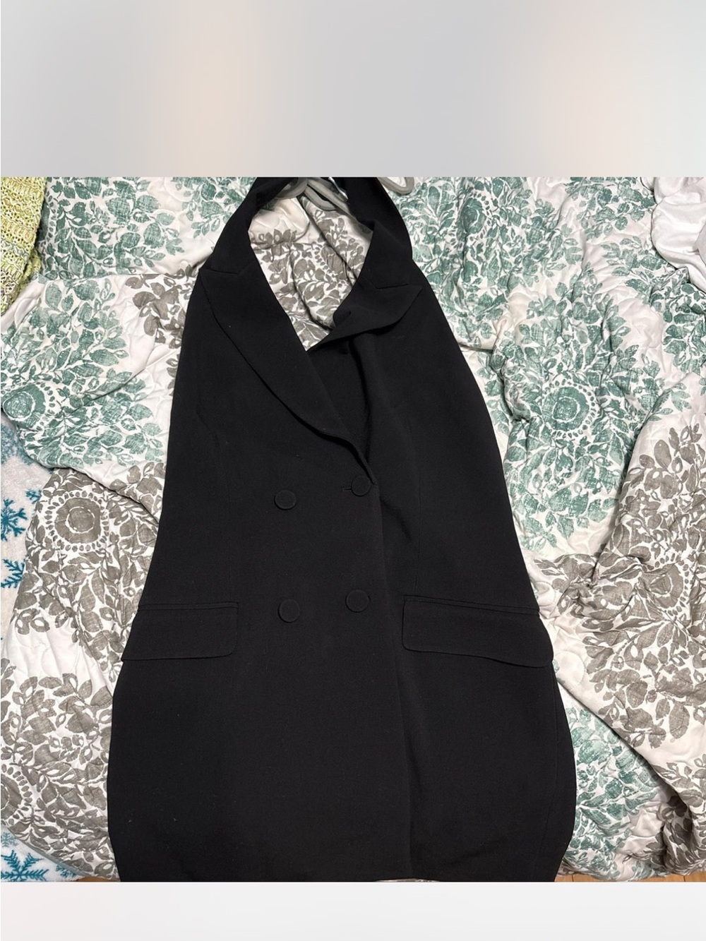 Bardot mini blazer black dress